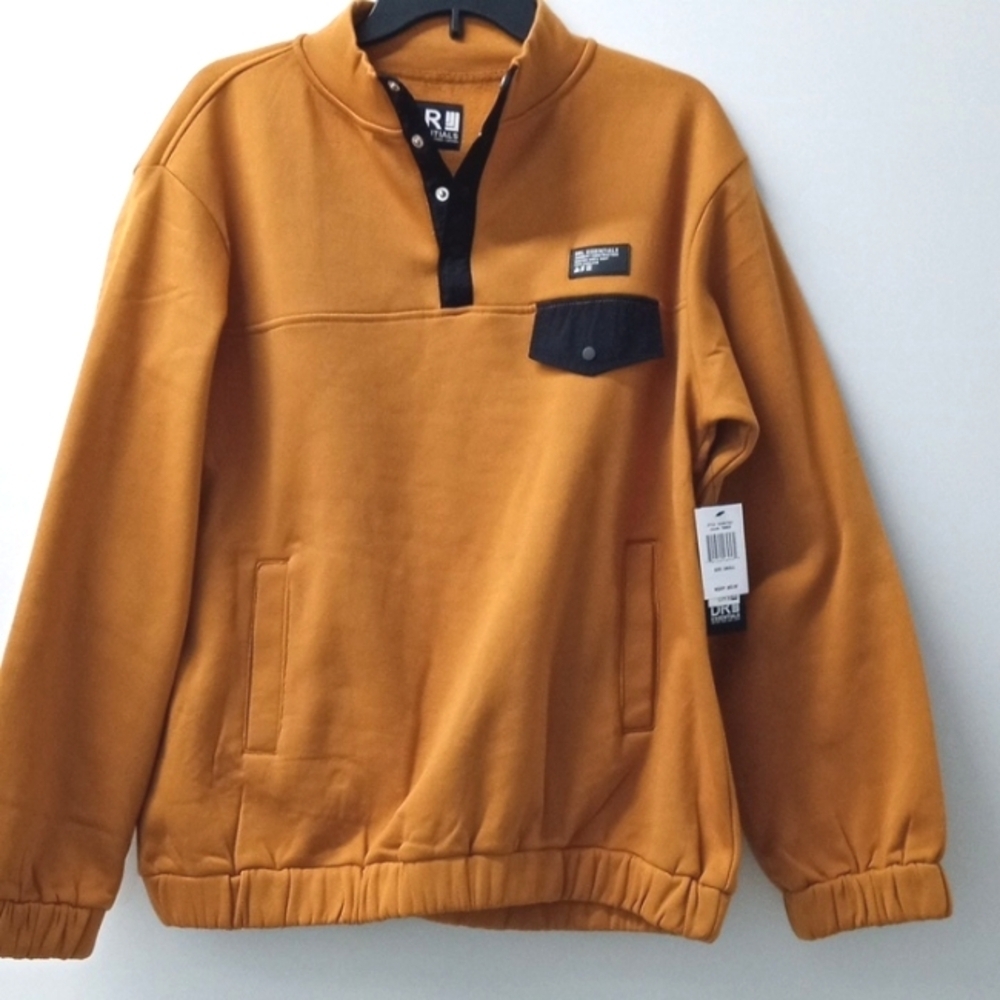 DRL ESSENTIALS PULLOVER BUTTON UP FLEECE JACKET SIZE SMALL NWT